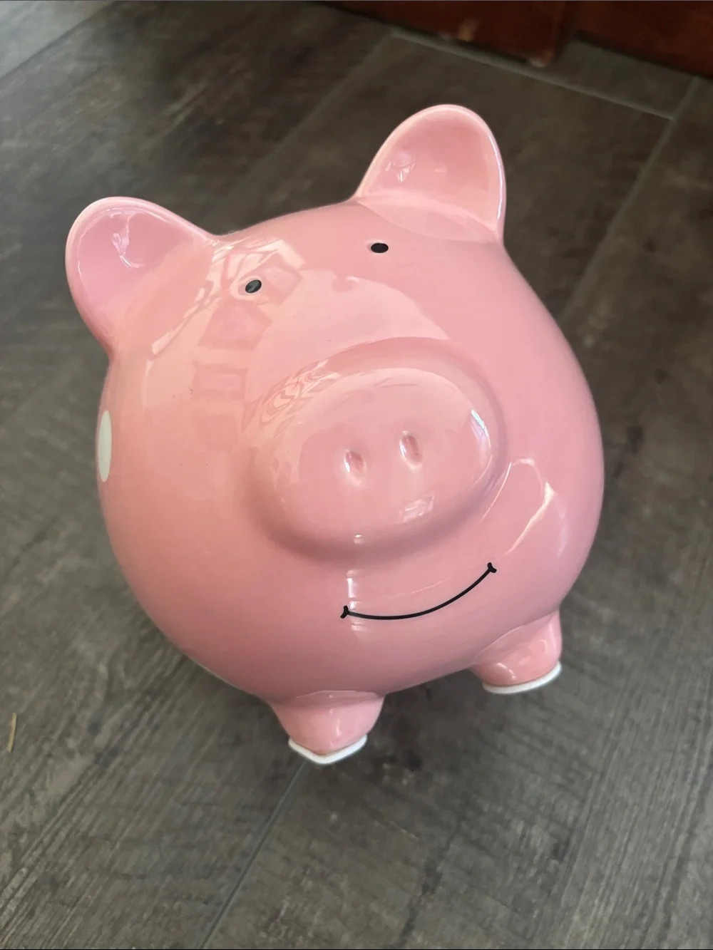 Pink Polka Dot Ceramic Piggy Bank by Kate & Milo